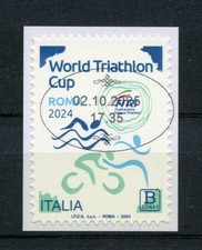 ITALIA 2024 - francobollo World Triathlon Cup usato viaggiato - COME DA FOTO