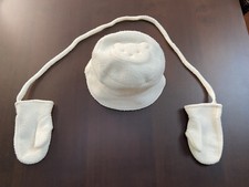 CAPPELLO PESCATORE E GUANTI BRUMS BAMBINA IN PILE BIANCO PANNA