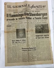 GIORNALE SPORTIVO 22/8/1949 NAPOLI INTERNAPLES 9-0 ARANCIATA MONTICCHIO