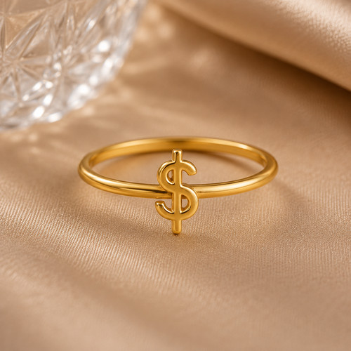 Anello insegna dollaro - insegna,