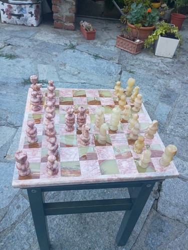 Scacchi onice marmo - e, rosa
