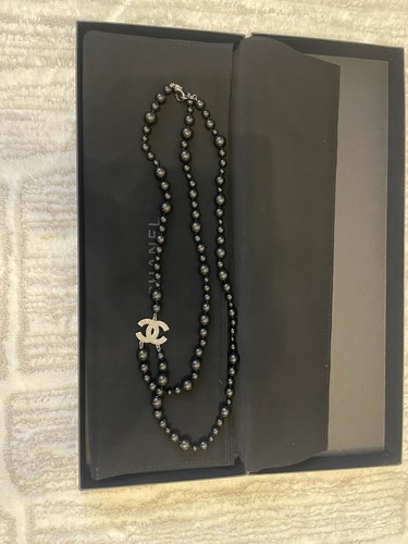 Collana perle nere chanel - di,