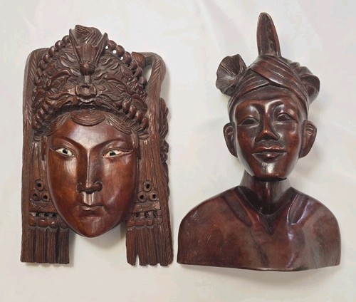 Busto legno balinese - in,