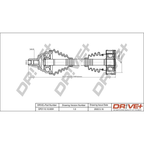Albero motore 521mm - dr!ve+,