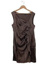 FIFTH AVENUE Abito a balze Donna Abito Taglia IT 52 marrone elegante