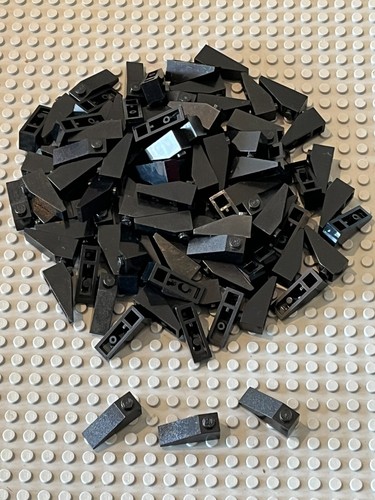 100 black slope brick - slope, lego