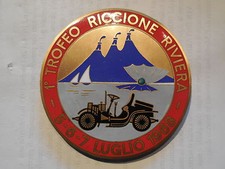 targa smaltata 1° trofeo Riccione Riviera 1968 76mm auto rally