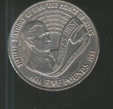 Moneta da 5 sterline Regno Unito 1998 - PRINCIPE CARLO 50° COMPLEANNO