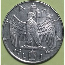 Regno d'Italia Vittorio Emanuele III 1942  1 Lira Impero XVIII FDC 