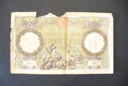 Rare ancien billet 100 lire - ,