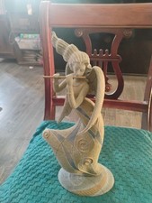 2002 Enesco Tranquil Spendor 15" Angel Flute Sculpture Figurine