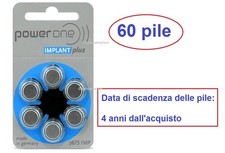 60 pile Power one Implant plus 675  PR44  per impianto cocleare cochlear