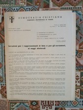 DEMOCRAZIA CRISTIANA – Elezioni 1946 – vari documenti / Busto Arsizio (Varese)