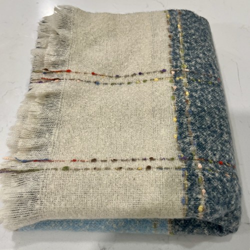 Scialle donna multicolore blu