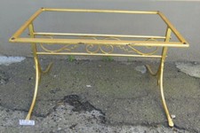 BASE PER TAVOLINO IN FERRO BATTUTO RETTANGOLARE DORATA FATTA A MANO VINTAGE CH