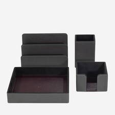 Set da scrivania in pelle