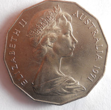 1971 AUSTRALIA 50 CENTESIMI -