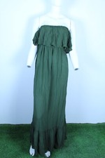 CALZEDONIA ABITO VESTITO LUNGO DONNA VERDE MILITARE COPRICOSTUME