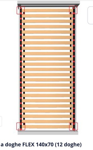 Doghe letto singolo 70x140 - doghe,