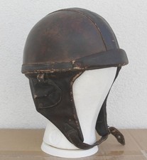 INTERESSANTE ELMO DOPO WW2 ANNI 40 50 POLIZIOTTO FRANCESE PELLE MOTORBYKE BYKE