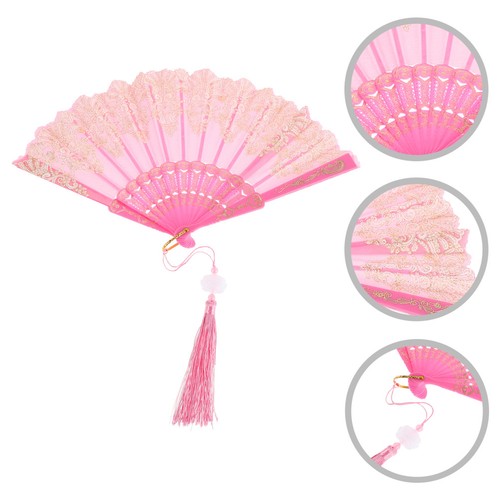 Ventaglio rosa mano - rosa, a