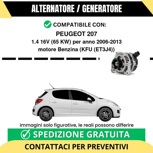 Alternatore peugeot 207 - alternatore, 1.4