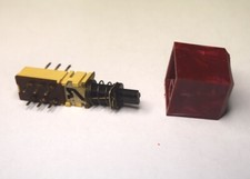 Interruttore a pulsante DPDT switch ON-OFF - Deviatore a pulsante + cap square