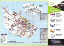 Malta Public Transport - Bus Route Map - Valletta Street Plan - February 2022