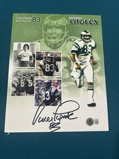 Vince Papale foto autografata firmata 8x10 Philadelphia Eagles Beckett ologramma