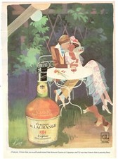 Champagne GASTON DE LAGRANGE Pubblicità 1 pagina 1974 Cognac disegno by KIRAZ 2