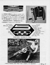 advertising Pubblicità-CINQUE ANELLI RICAMBI MOTO 1972- ACCESSORI RICAMBI EPOCA