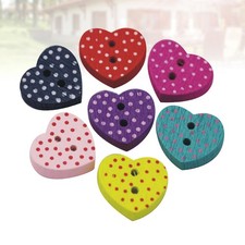  Bottoni a cuore in legno da