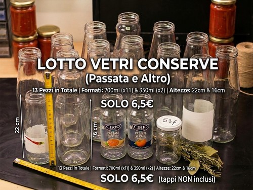 Lotto vasetti vetro per - vasetti, in