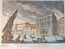 Venezia Stampa italia VEDUTA DEL PALAZZO DI CA' GRIMANI IN S. LUCA CANAL GRANDE