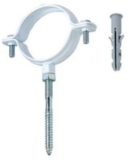 Collare verniciato bianco fissaggio tubi diametri mm. 100-110-140-160