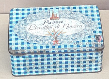 Antica Scatola In Latta Da Collezione Pavesi