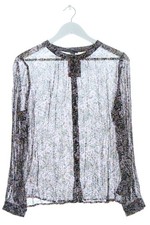 SET Camicia blusa Donna Camicetta a blusa Taglia IT 44 nero-lilla stile casual