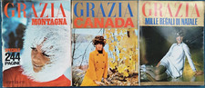 1967 LOTTO 3 SPECIALI RIVISTA MODA GRAZIA EXPO CANADA MONTAGNA REGALI DI NATALE