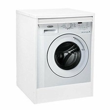 Mobile Coprilavatrice o Asciugatrice Bianco in PVC e Resina con serrandina