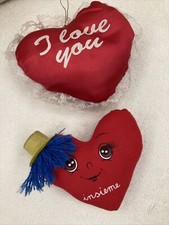 2 CUORI IN PELUCHE LOVE SAN VALENTINO TI AMO  AMORE