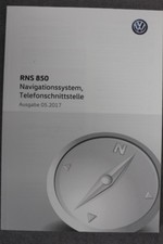 VW RNS 850 Navigatore Manuale Uso e Manutenzione - Maggio 2017 - Manuale