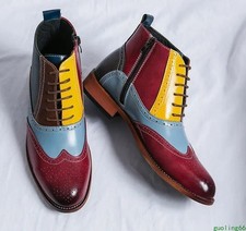 Stivaletti uomo casual a punta zip laterale punta ala stringati scarpe business hot