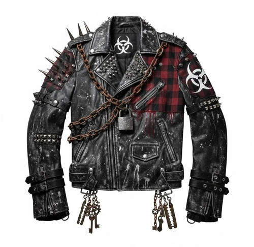 Giacca motociclista punk - da,