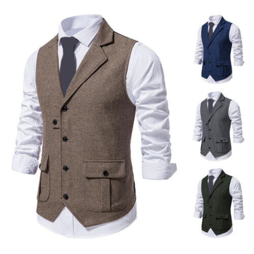 Giubbotto uomo tweed bavero