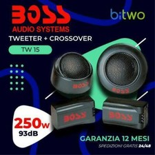 Boss TW-15 Kit 2 Tweeter e 2 Crossover 250 watt audio 93 db tuning di qualità