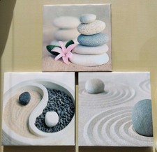 3x Quadri 30x30 cm sassi SPA