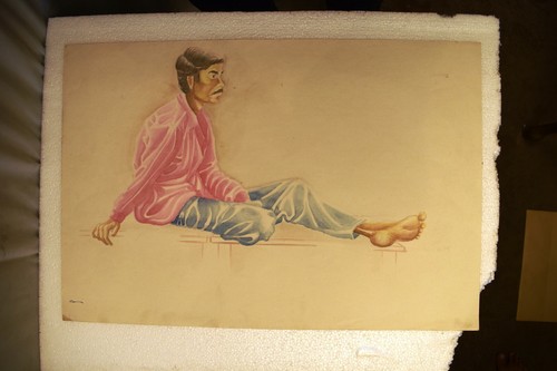 Disegno vintage matita - a,