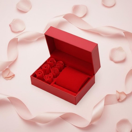 Scatola regalo con fiori - scatola,