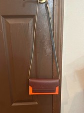 MARNI portafoglio a tracolla in pelle, pochette, pochette senza scatola, borsa in tessuto inclusa