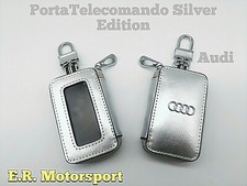 PortaTelecomando in Ecopelle SILVER Series Logo Metallico 0000